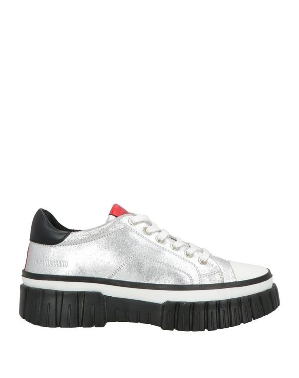 優しいこと モスキーノ レディース シューズ スニーカー LOVE MOSCHINO Silver しろがね色