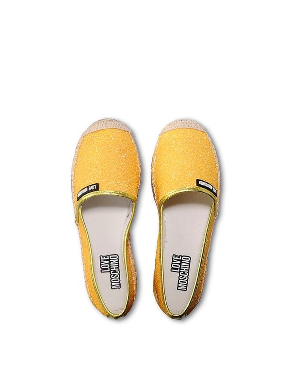 優しいこと モスキーノ レディース シューズ スリッポン・ローファー エスパドリーユ LOVE MOSCHINO Yellow 黄色