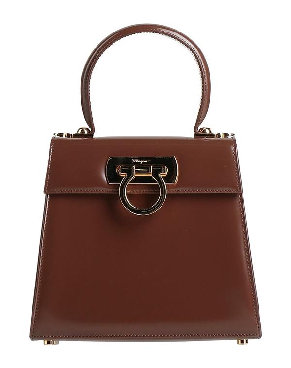 フェラガモ レディース 御徒面子 FERRAGAMO Chocolate Brown 赤銅色
