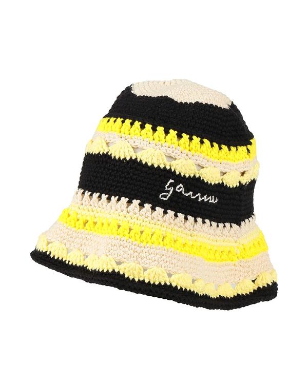 ガニー レディース 付属物 鳥打ち帽 GANNI Yellow 黄色