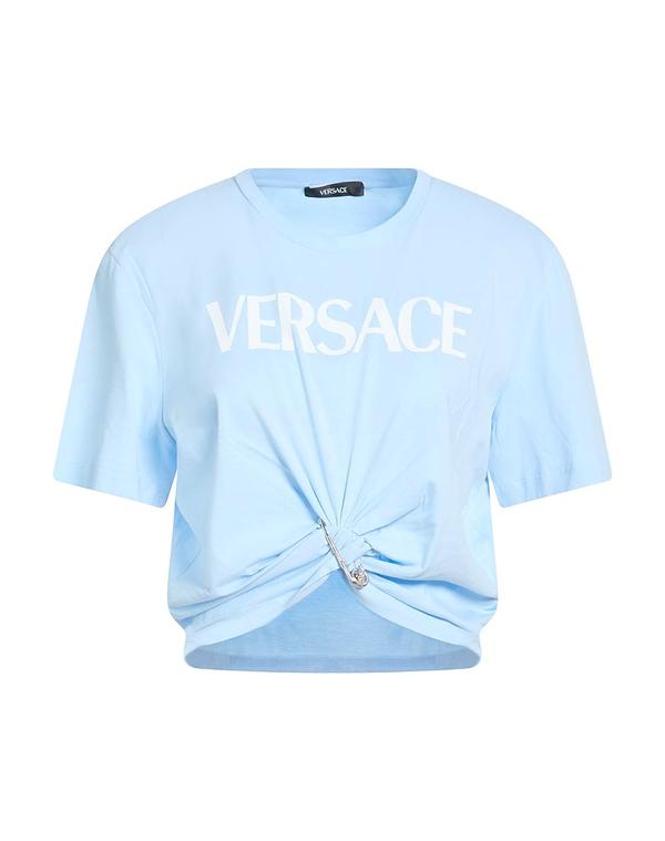 ヴェルサーチ レディース トップス ティーシャツ VERSACE Sky Blue 青碧