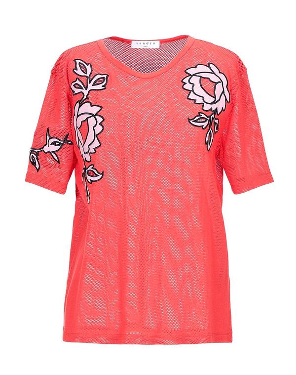 真砂ロ レディース トップス プルオーバー SANDRO Red 赤いこと