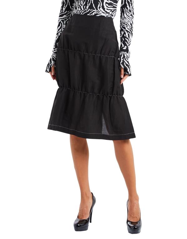 アウター ジャケット ウェールズ ボナー スカート ボトムス レディース Midi skirts Black | viracoposaeroparking.com.br