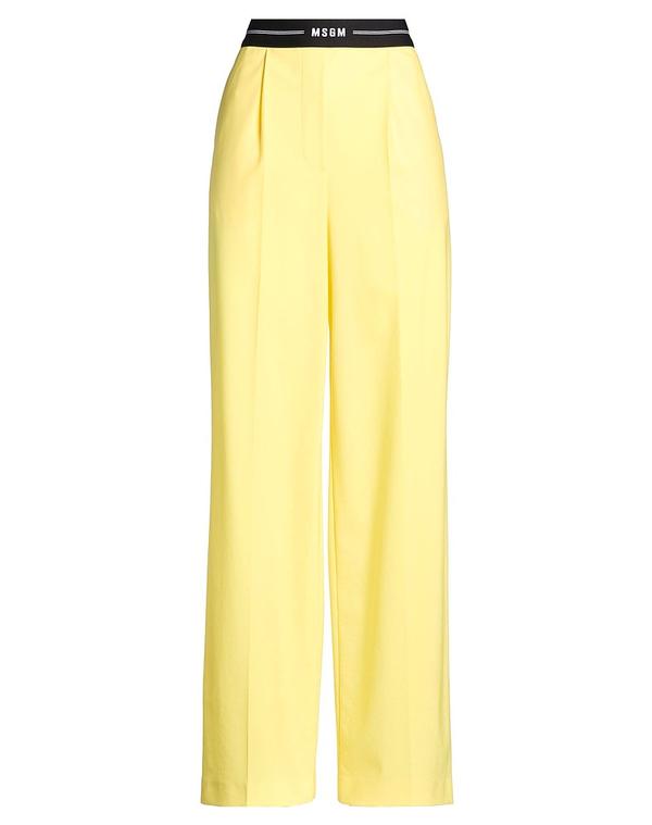 エムエスジイエム レディース ボトムス 心地好いズボン下 MSGM Yellow 黄色
