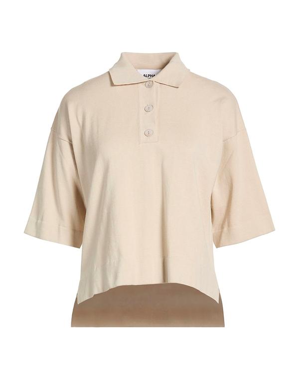 アルファス テューディオ レディース トップス スポーツシャツ ALPHA STUDIO Beige ベージュ