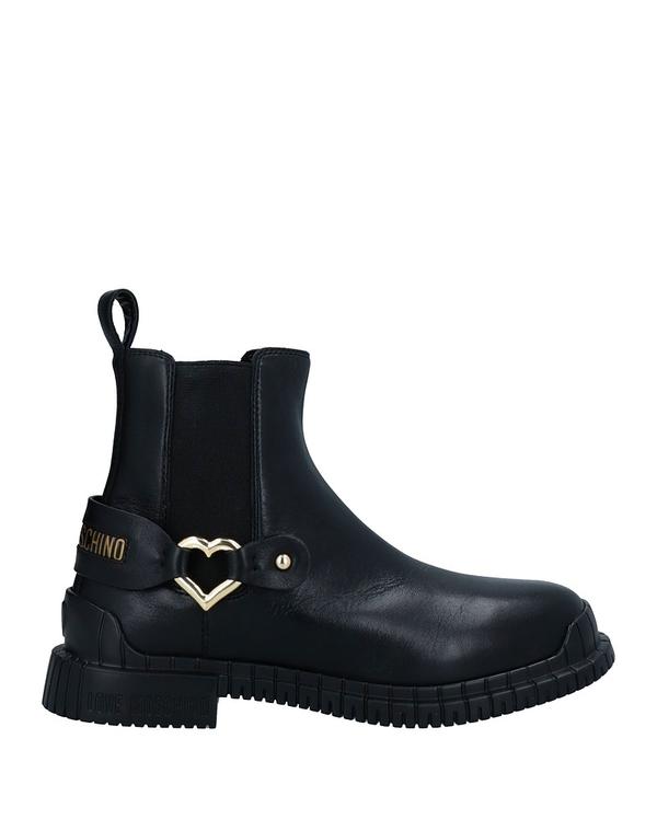 優しいこと モスキーノ レディース シューズ ブーツ・レインブーツ 遊撃手ブーツ LOVE MOSCHINO Black 黒いこと