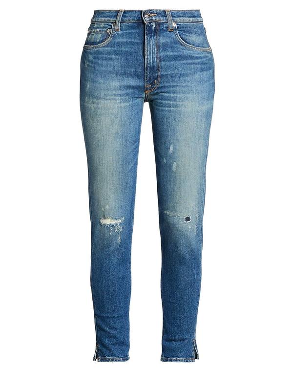 つけ加える・人びと レディース ボトムス ジーンズズボン下 デニム (+) PEOPLE Blue 青碧