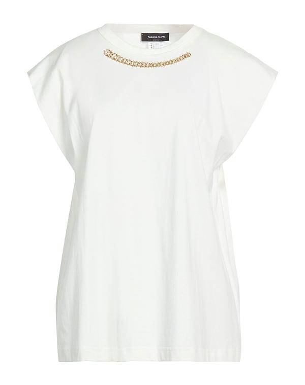 ファビアナ フィリッピ レディース トップス ティーシャツ FABIANA FILIPPI Off White 象牙色
