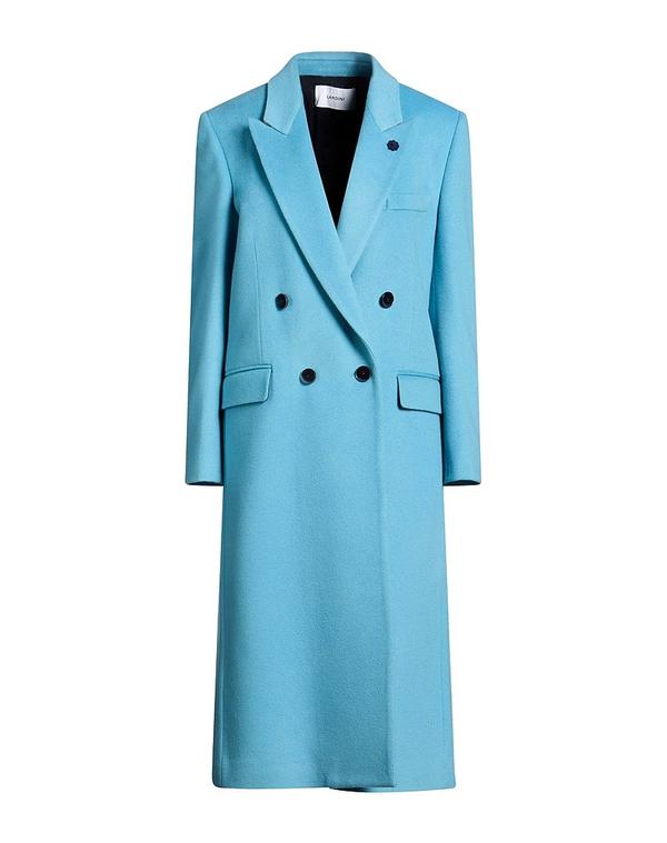 ラルディーニ レディース アウター 厚地の外套 LARDINI Azure Blue 青碧