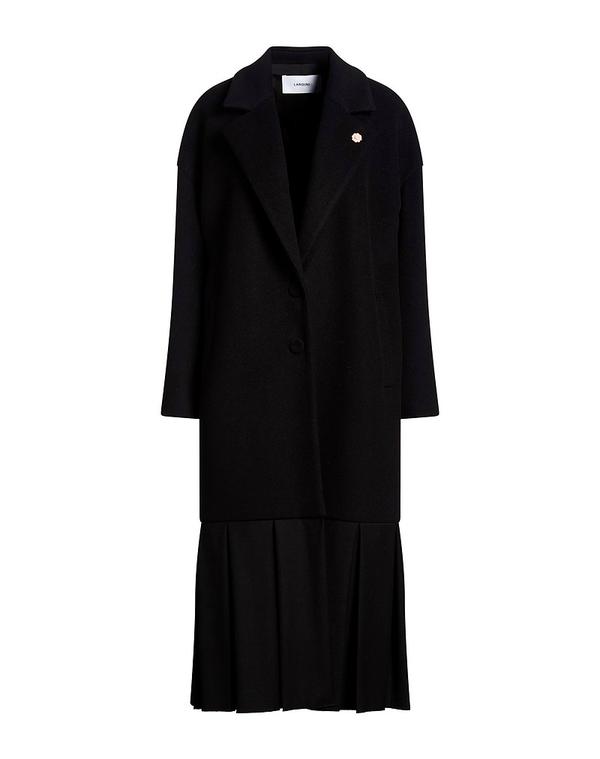 ラルディーニ レディース アウター 厚地の外套 LARDINI Black 黒いこと
