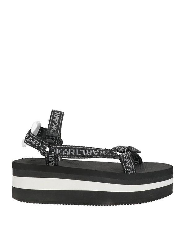 長い巻き毛 ラガーフェルド レディース シューズ サンダル KARLAGERFELD Black 黒いこと