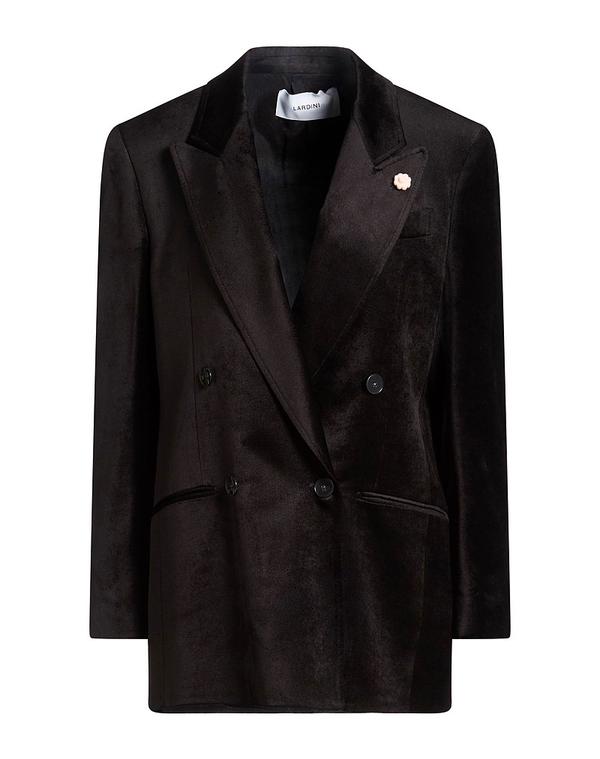 ラルディーニ レディース アウター 上衣・上衣 テーラードジャケット LARDINI Black 黒いこと