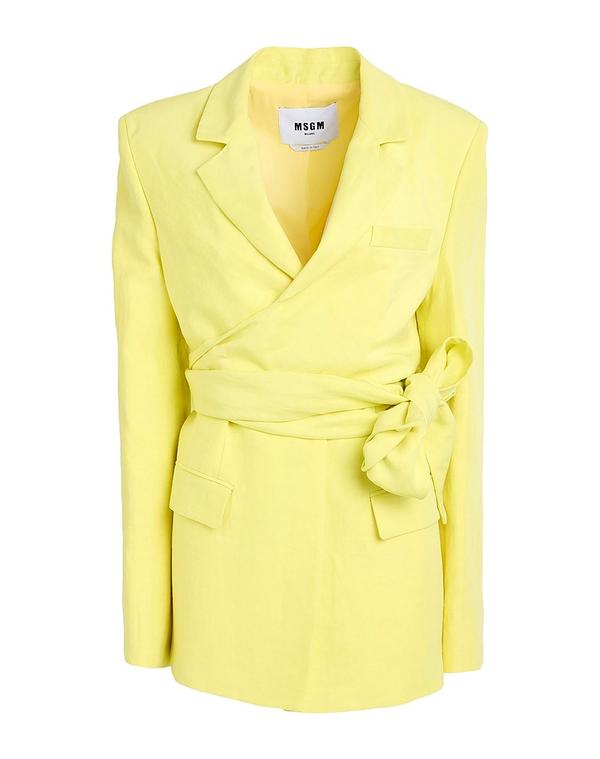 エムエスジイエム レディースーツ ブレザー MSGM テーラードジャケット Yellow イエロー｜ReVida 店