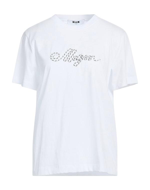 エムエスジイエム レディース トップス ティーシャツ MSGM White 白いこと