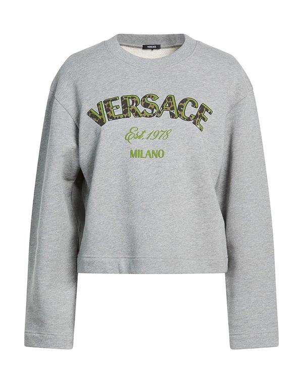 ヴェルサーチ レディース アウター パーカー・スウェット VERSACE Gray 薄墨色