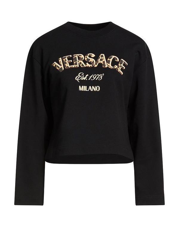 ヴェルサーチ レディース アウター パーカー・スウェット VERSACE Black 黒いこと