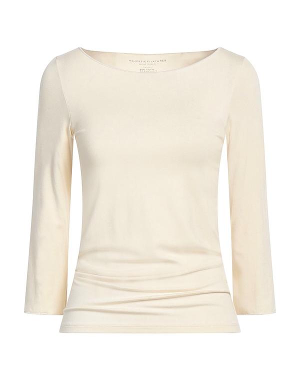 マジェスティック レディース トップス ティーシャツ MAJESTIC FILATURES Ivory 象牙色