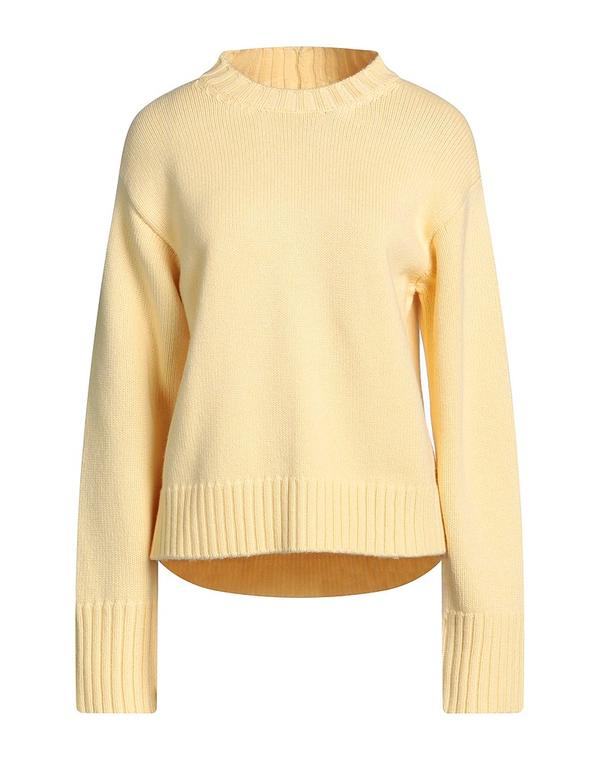ジル・サンダー レディース アウター ジレー カシミール編み物 JIL SANDER Pastel Yellow 黄色