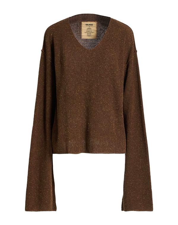 ユマ 一 レディース トップス プルオーバー ティーシャツ UMA WANG Brown 赤銅色