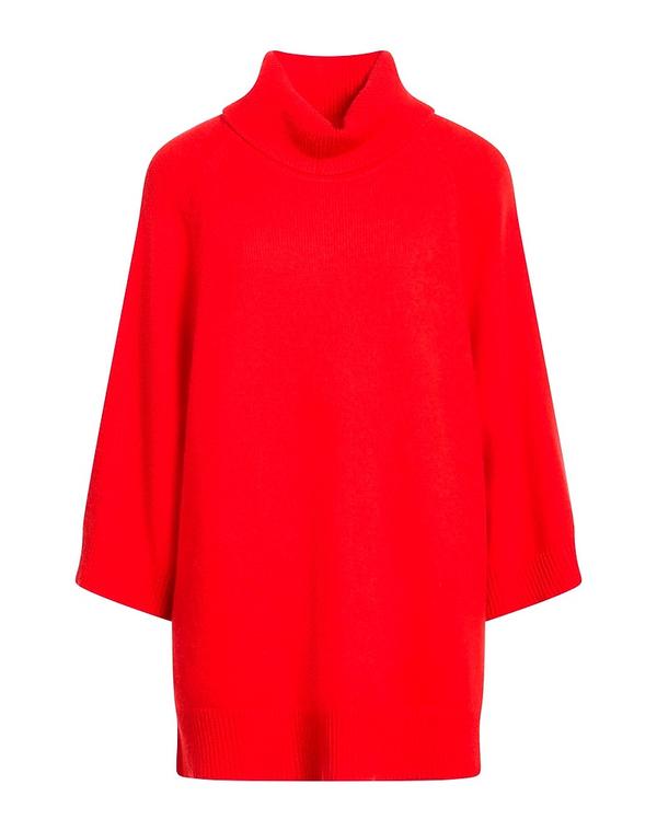 グランサッソ レディース アウター ニット・セータートルネック GRAN SASSO Red 赤いこと