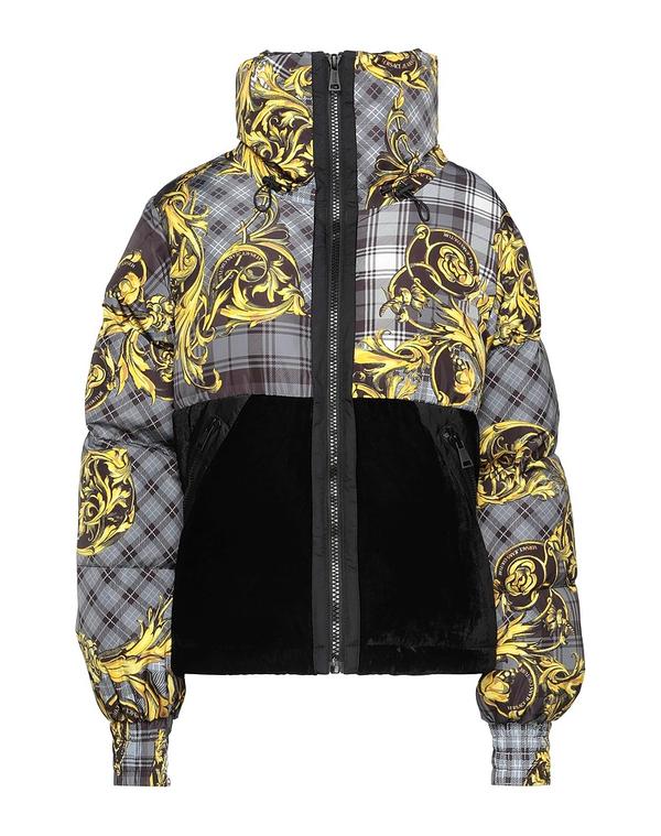 ヴェルサーチ レディース アウター 上衣・上衣 パファージャケット VERSACE JEANS COUTURE Black 黒いこと