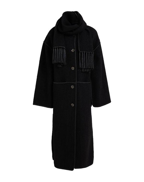 トーテム レディース アウター 厚地の外套 TOTEME Black 黒いこと