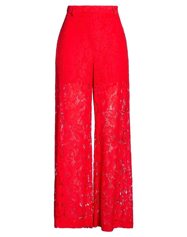 騒々しい混乱デニム レディース ボトムス 心地よいズボン下 フレアカットパンツ KAOS JEANS Red 赤いこと