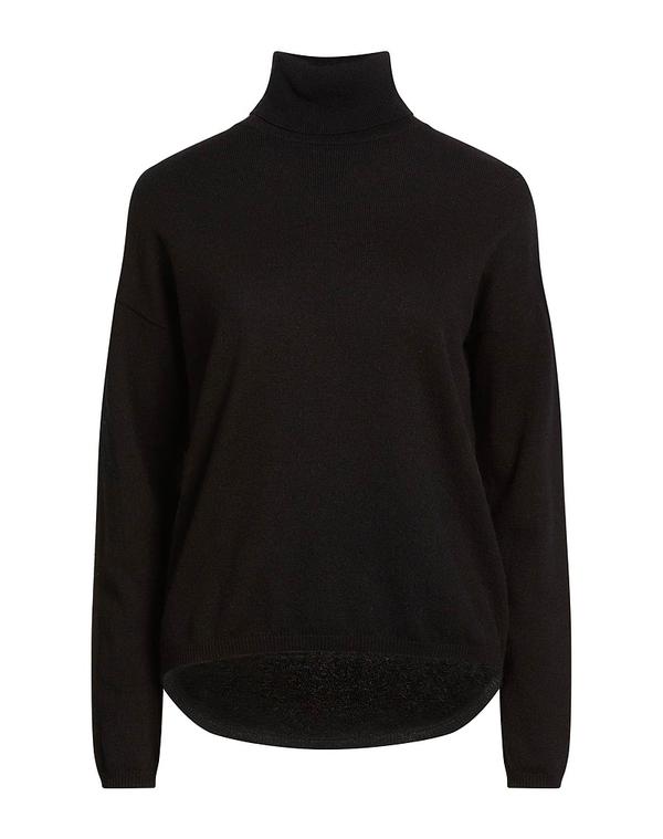 アリュード レディース アウター ジレー カシミール編み物 ALLUDE Black 黒いこと