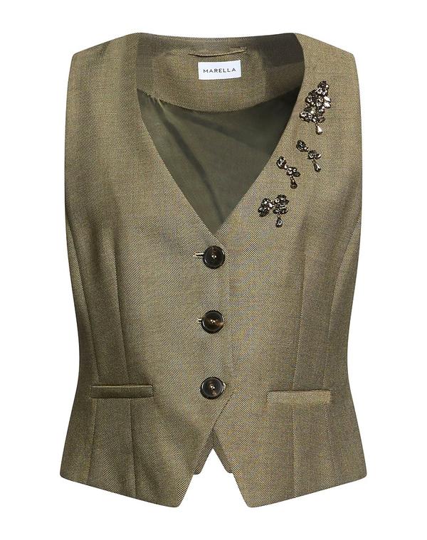 マレーラ レディース トップス より良い ジレ MARELLA Sage Green 緑であること