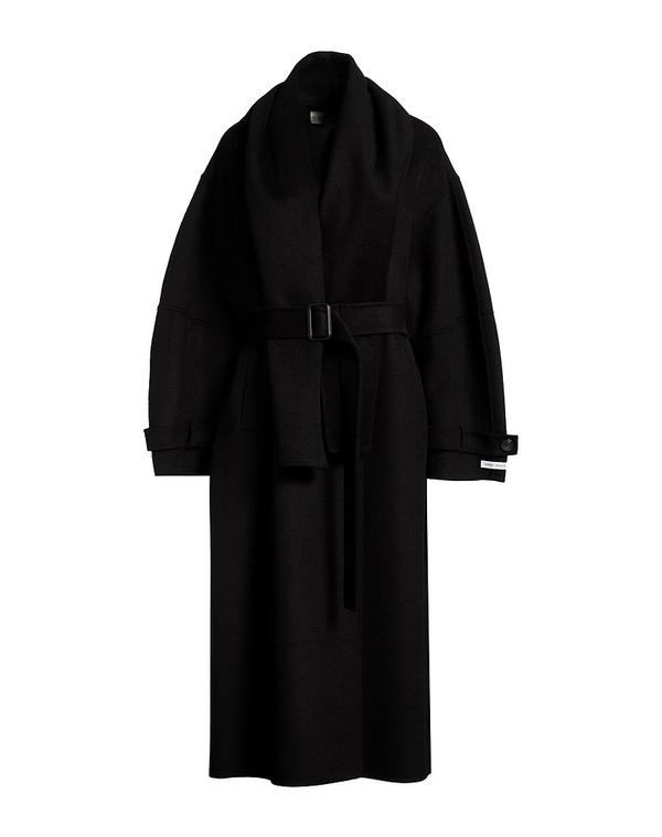こしき一 レディース アウター 厚地の外套 HAVEONE Black 黒いこと