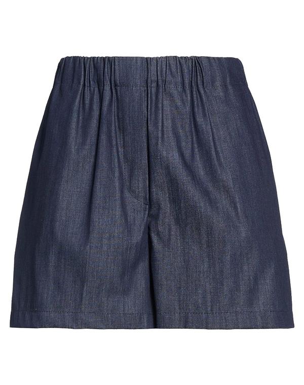 クルーナ レディース ボトムス 二分の一ズボン下・さる股引き デニムショートパンツ CRUNA Blue 青色