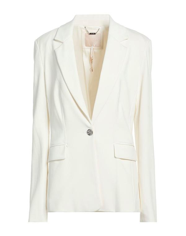 ゲス レディース アウター 上衣・上衣 テーラードジャケット GUESS Off White 象牙色