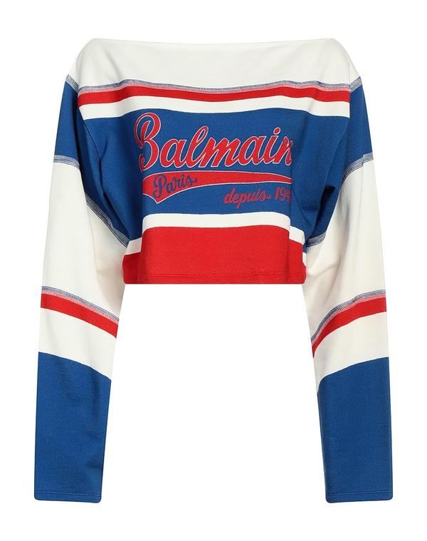 バルマン レディース アウター パーカー・スウェット BALMAIN White 白いこと