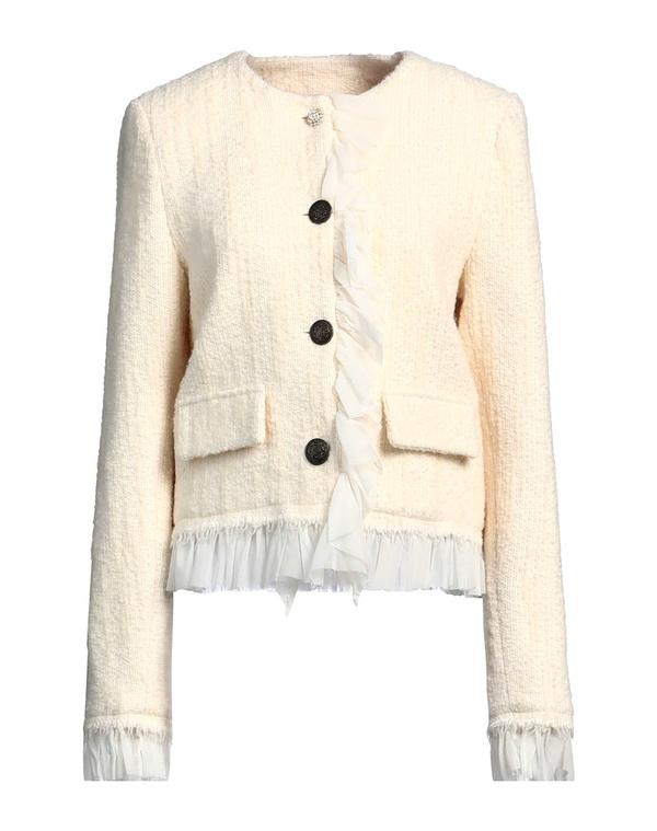セミクチュール レディース アウター ジレー SEMICOUTURE Off White 象牙色