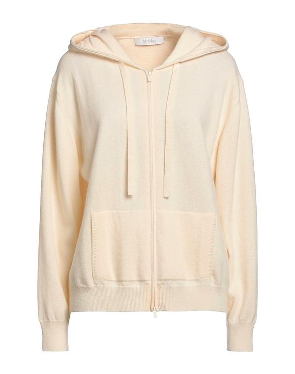 マックスマーラ レディース アウター ジレー チャック付き添い人編み物 MAX MARA Off White 象牙色