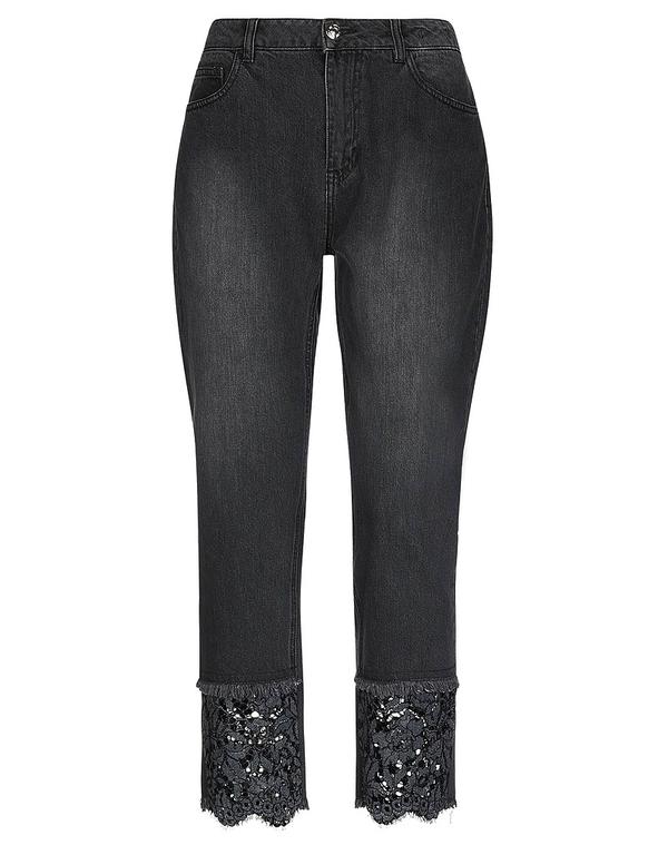 マイツインツインセット レディース ボトムス ジーンズズボン下 デニム MY TWINSET Black 黒いこと