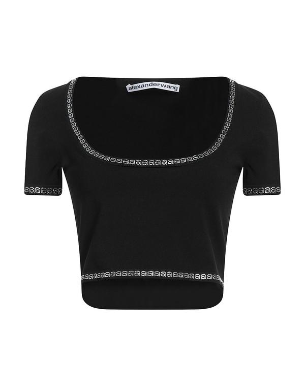 アレキサンダーワン レディース トップス ティーシャツ ALEXANDER WANG Black 黒いこと