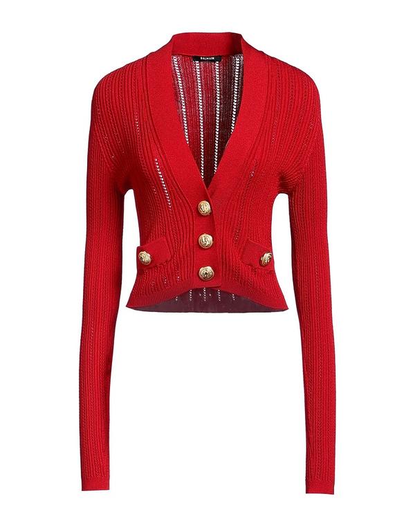 バルマン レディース アウター ジレー BALMAIN Red 赤いこと