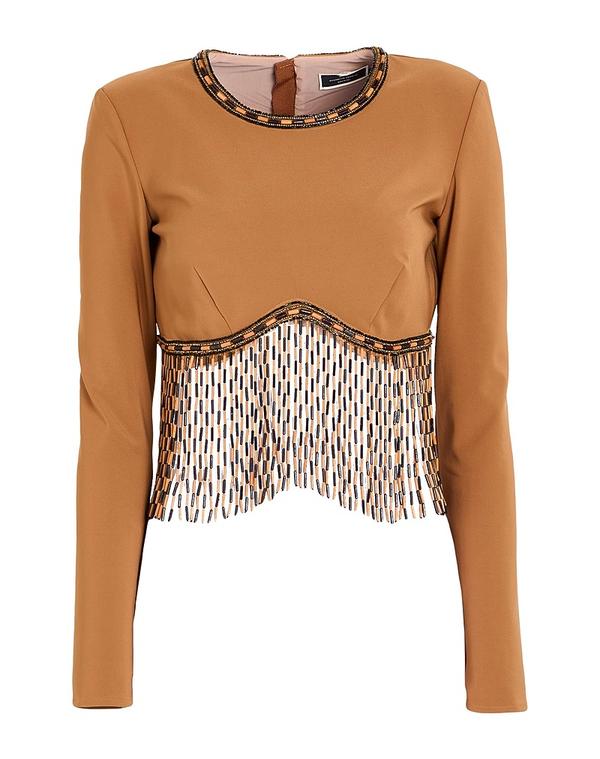 エリザベッタフランキ レディース トップス プルオーバー ELISABETTA FRANCHI Camel 駱駝