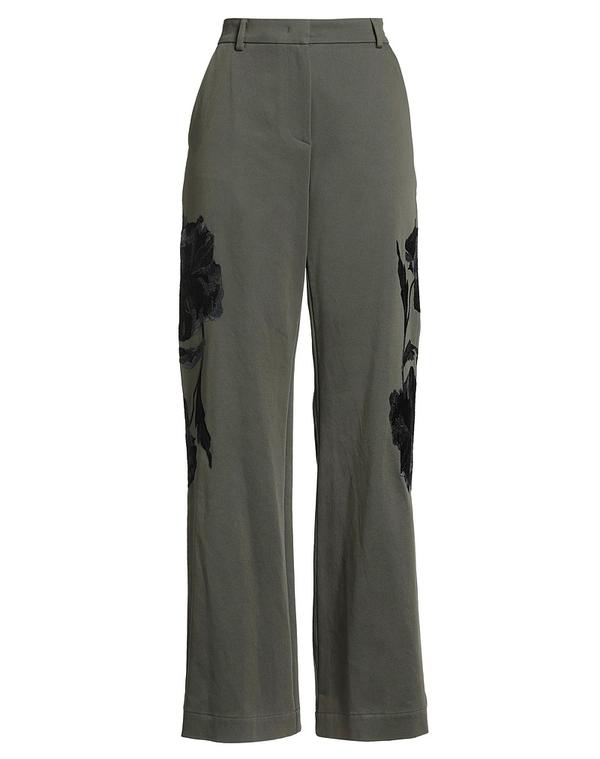 ラ・ダブル・ジェイ レディース ボトムス 心地好いズボン下 フレアカットパンツ 天使の都市 DOUBLEJ Military Green 緑であること