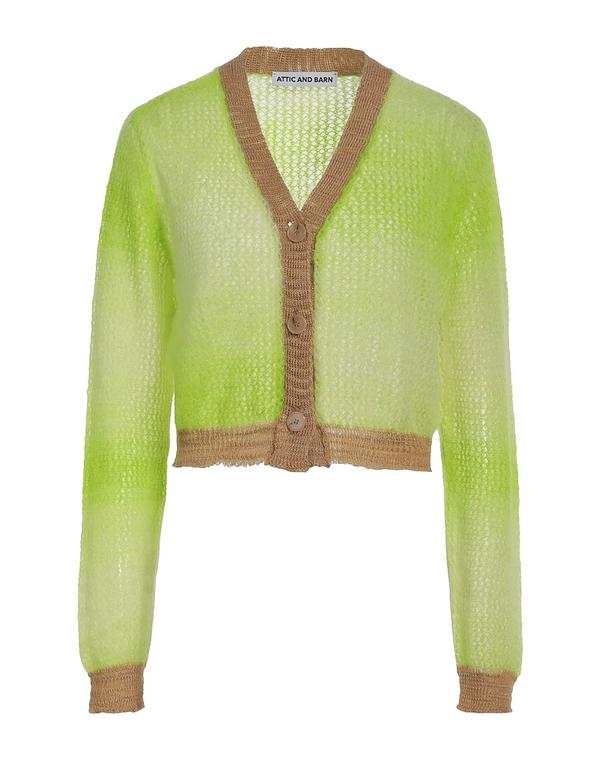 アティックアンドバーン レディース アウター ジレー ATTIC AND BARN Lime Green 菩提樹