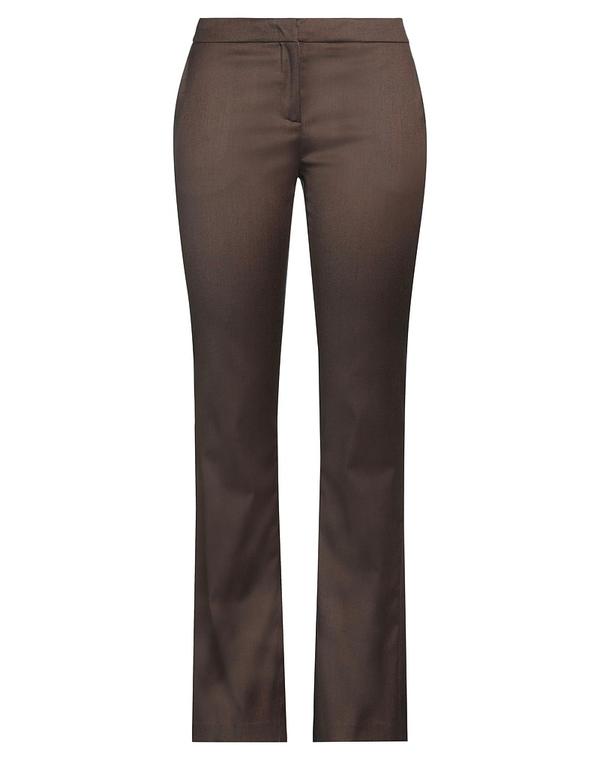 セミクチュール レディース ボトムス 心地好いズボン下 フレアカットパンツ SEMICOUTURE Brown 赤銅色