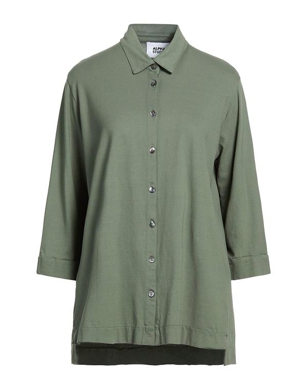 アルファス テューディオ レディース トップス プルオーバー ALPHA STUDIO \u0026 Military Green 緑であること