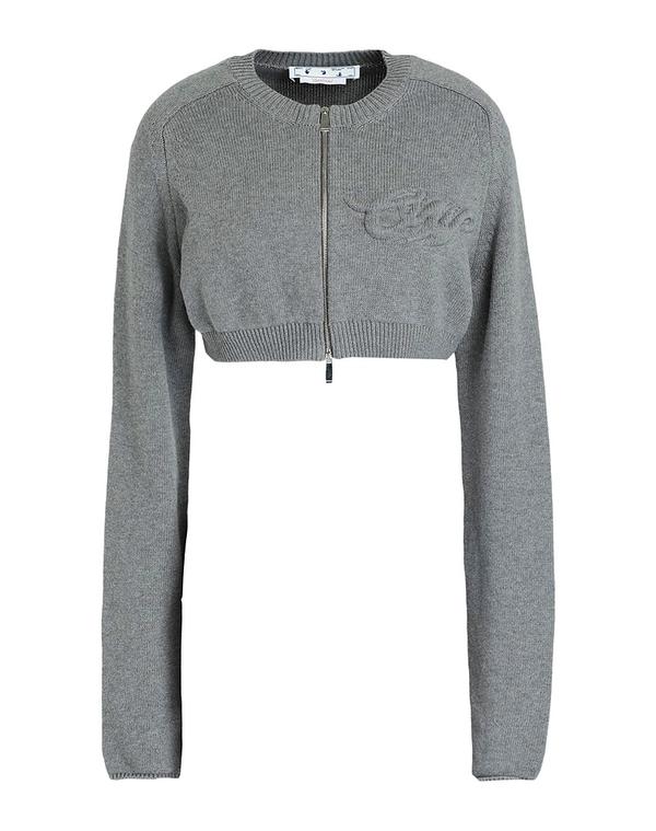 オフ-ホワイト レディース ニット カーディガン OFF-WHITE カーディガン Gray グレー
