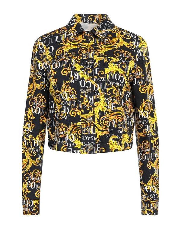 ヴェルサーチ レディース アウター VERSACE JEANS COUTURE デニムブルゾン Black ブラック