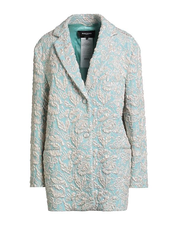 ロシャス レディースーツ ブレザー ROCHAS テーラードジャケット Sky Blue ブルー