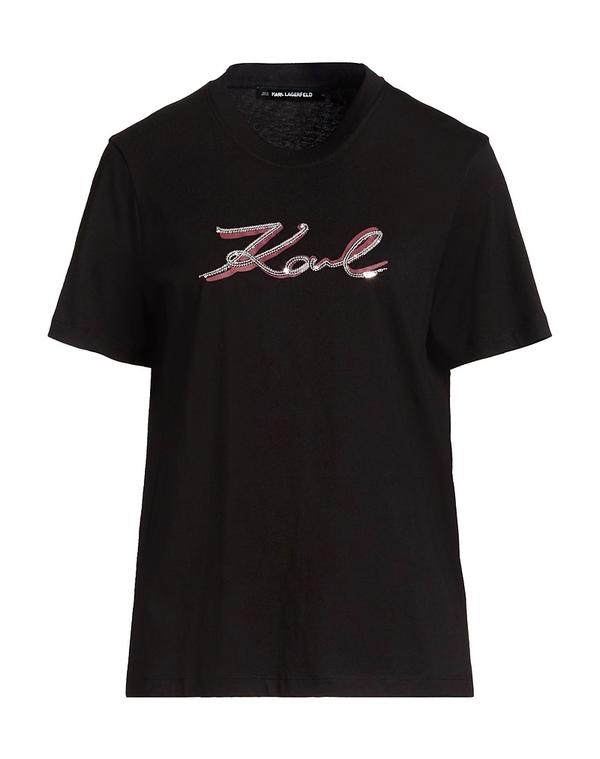 カール ラガーフェルド レディース トップス Tシャツ KARLAGERFELD Black ブラック｜ReVida 店 16,045円