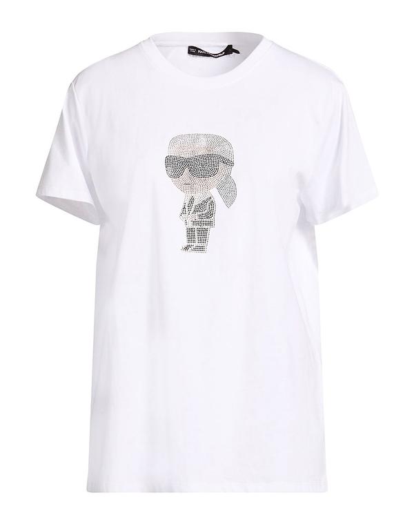 カール ラガーフェルド レディース トップス Tシャツ KARLAGERFELD White ホワイト|ReVida 店