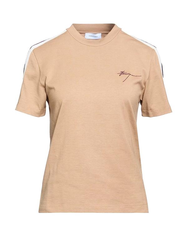 フェラガモ レディース トップス Tシャツ FERRAGAMO Taupe トープ|ReVida 店