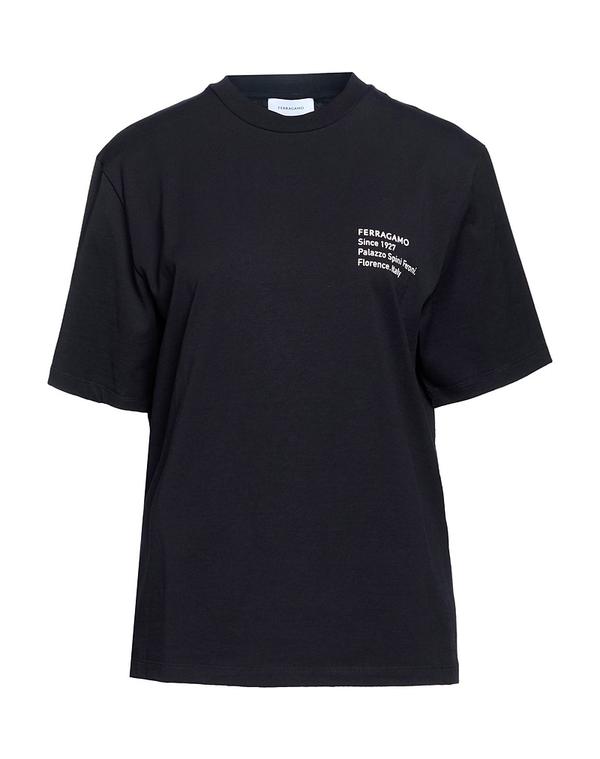 フェラガモ レディース トップス Tシャツ FERRAGAMO Black ブラック|ReVida 店